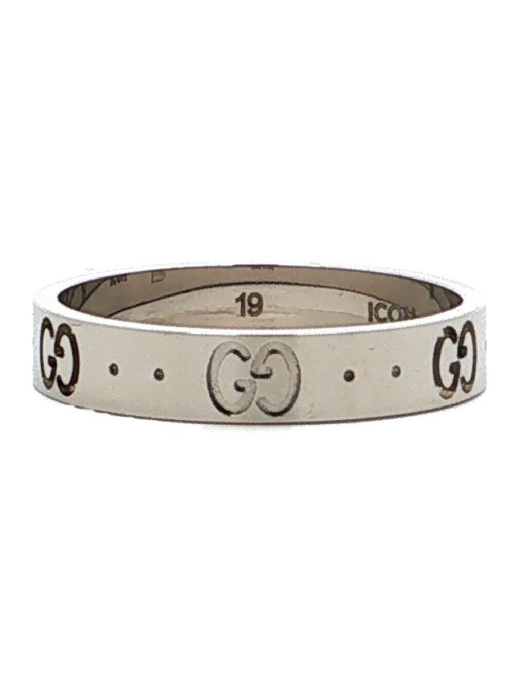 Gucci Icon Ring 18k White Gold 58 a - Picture 2 of 6